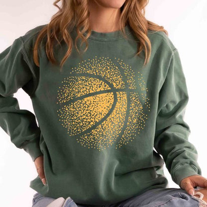 Faded Basketball Comfort Color Sweatshirt