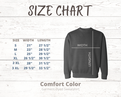 Personalized Soccer Fan Comfort Color Sweatshirt