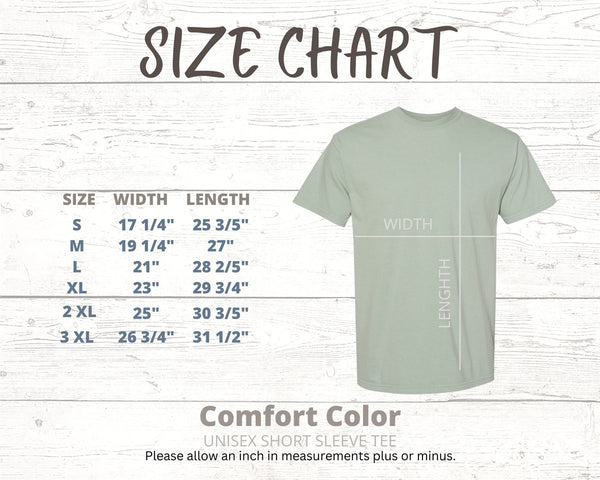 Personalized Nature Embroidered Comfort Color Tee