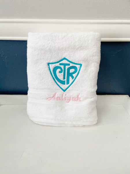 Personalized Embroidery CTR Classic Baptism Towel