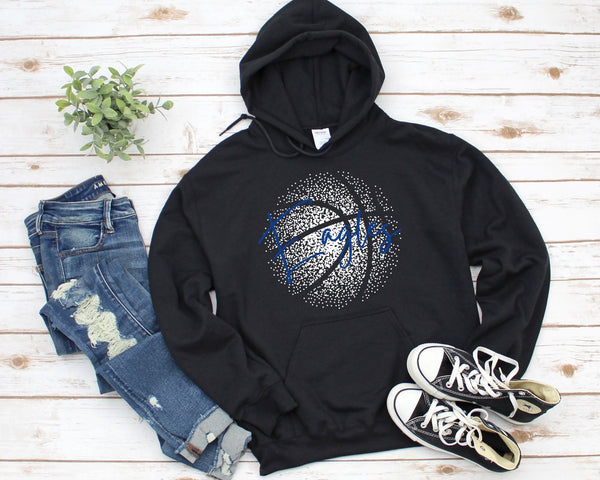 Personalized Faded Basketball Hoodie