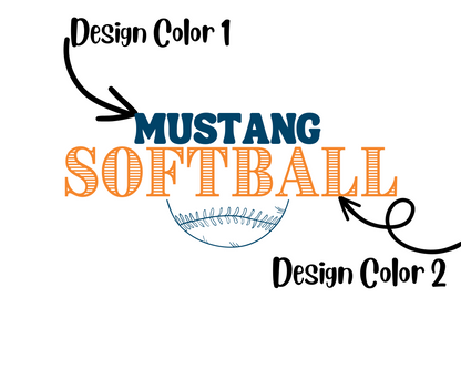 Custom Softball Comfort Color Sweatshirt