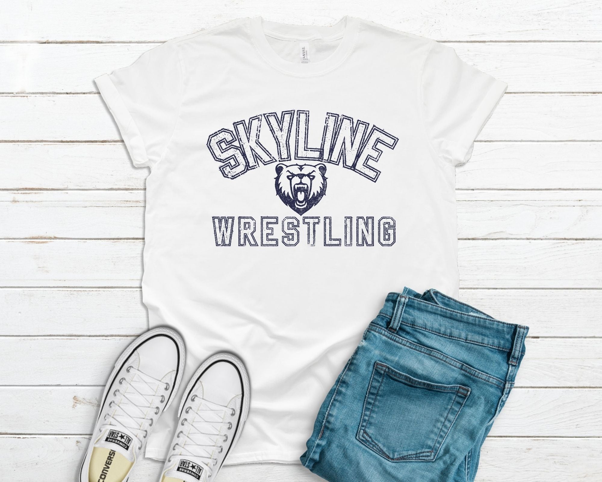 Unisex Skyline Wrestling Tees