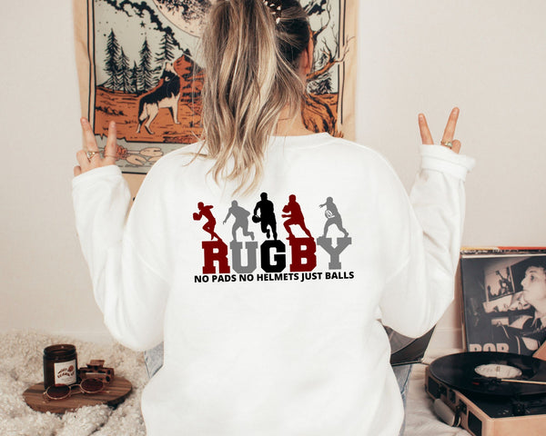 BACK PRINT Crewneck Sweaters Unisex Centennial Rugby