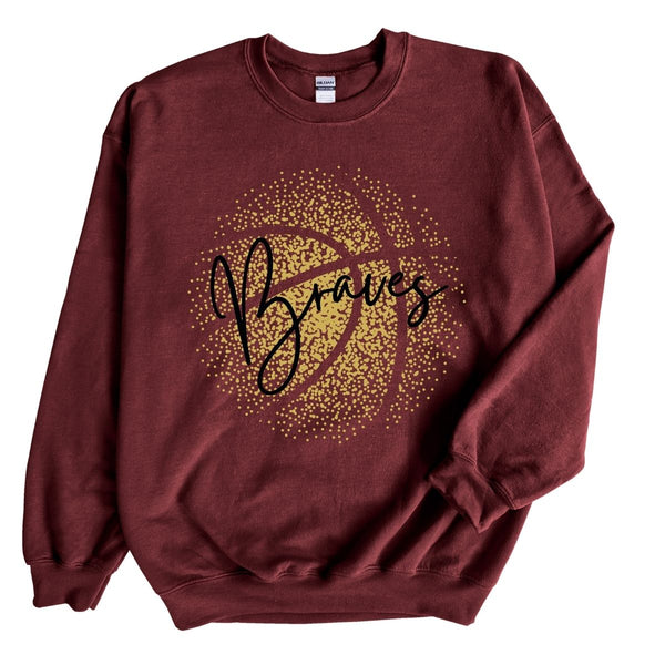 Braves Faded Basketball Sweatshirts