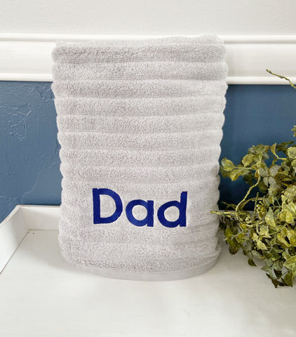 Custom Embroidery Dad Bath Towel