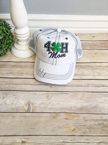Custom Embroidered 4-H Mom Trucker Hat