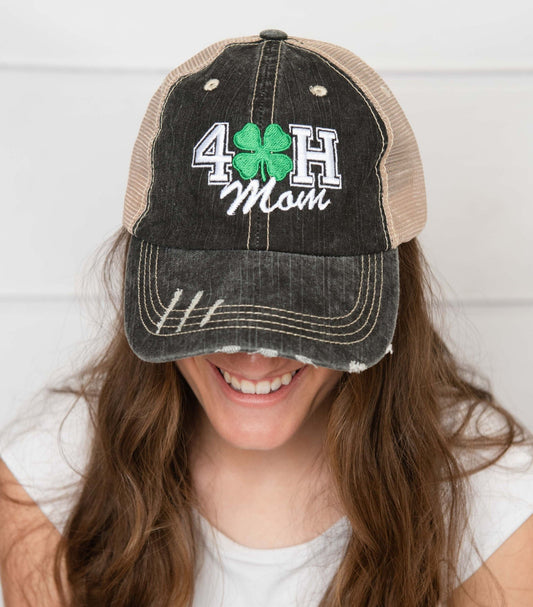 Custom Embroidered 4-H Mom Trucker Hat